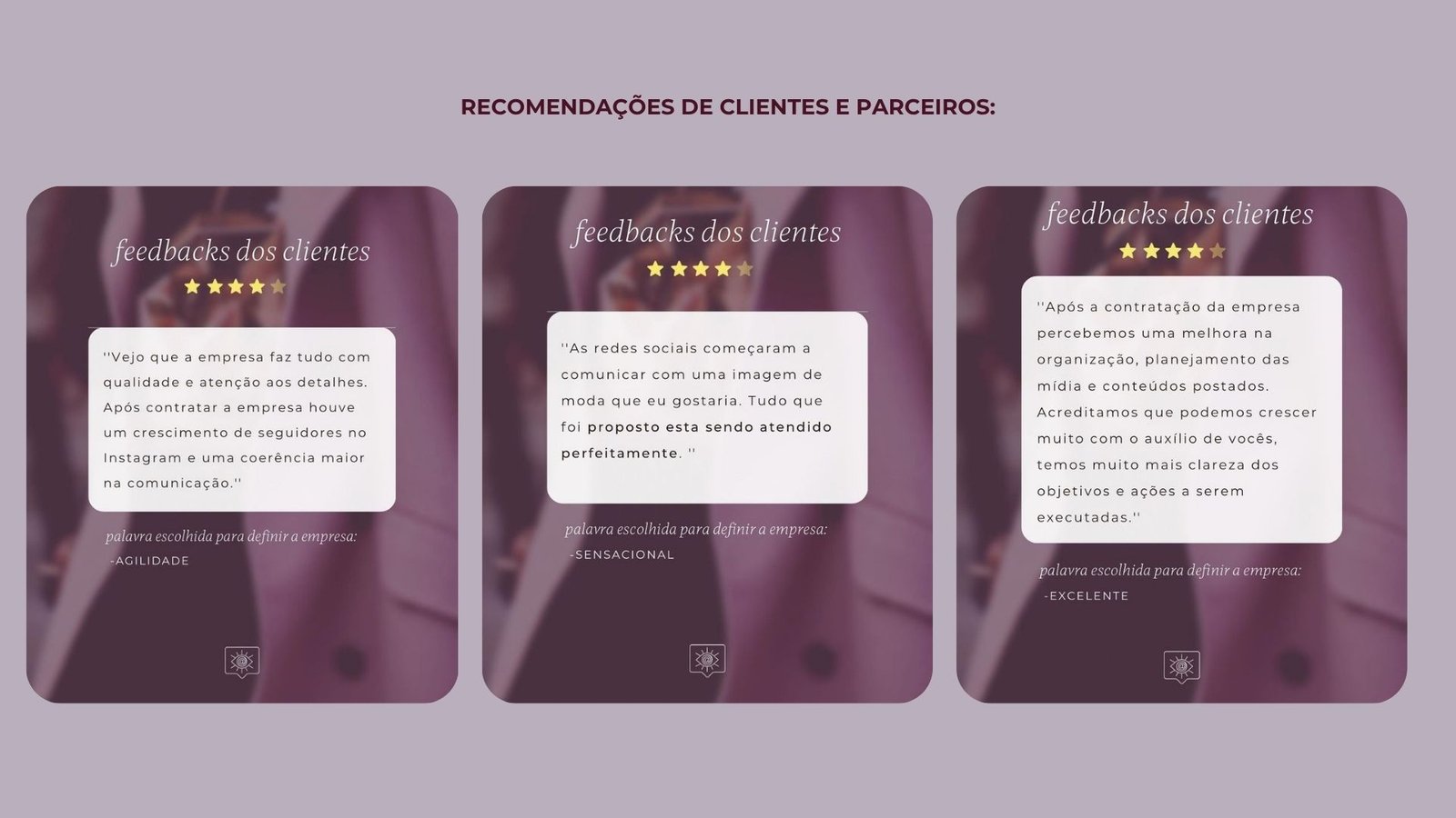 Depoimento real de cliente do programa Posição Fashion