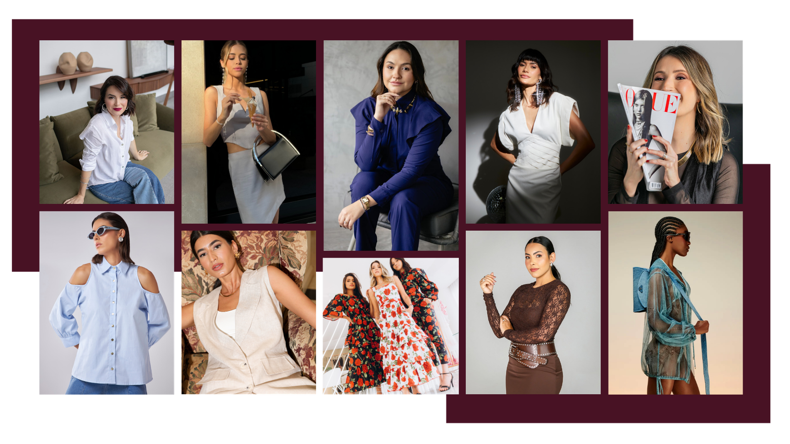 Galeria de resultados visuais reais produzidos durante o programa Posição Fashion